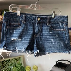 AE distressed jean shorts
